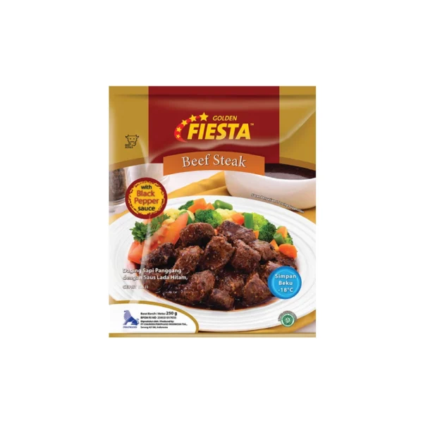Golden Fiesta Beef Steak With Blackpepper Sauce 250 Gram